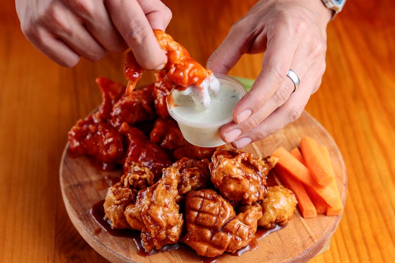 Wing Snob delivery - hot wings ready for delivery